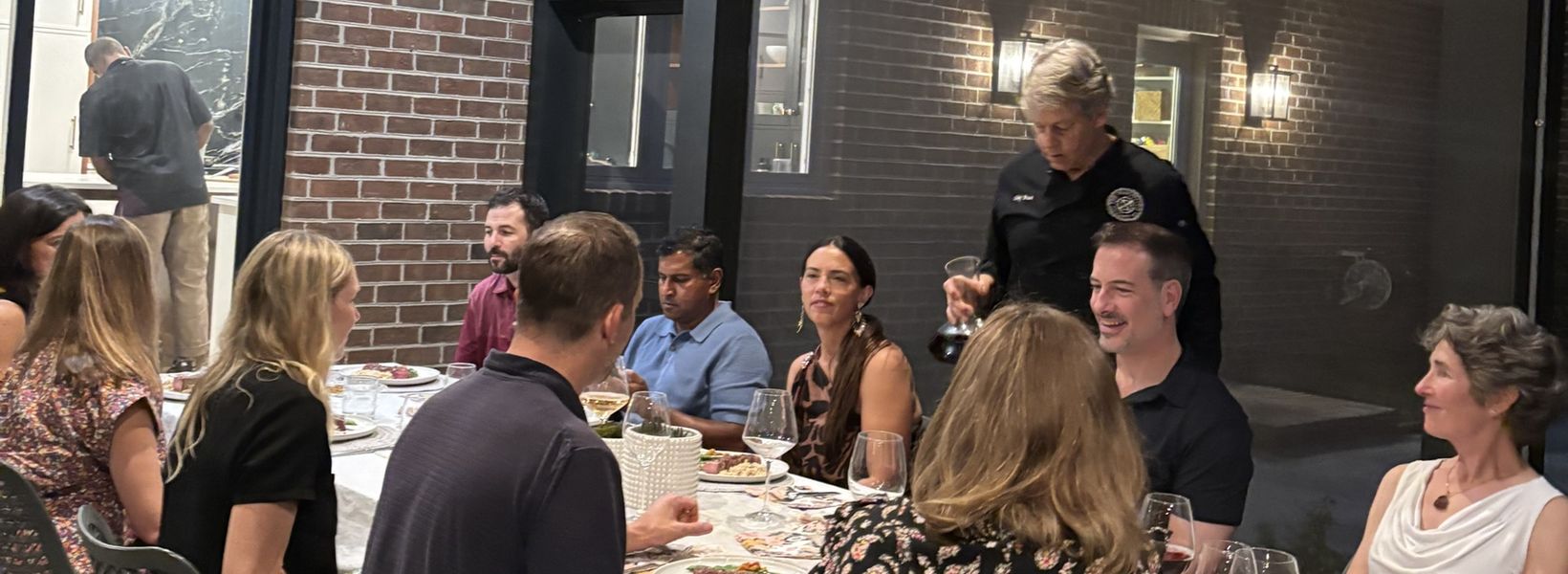 A dinner party served by a Travelling Cafe chef