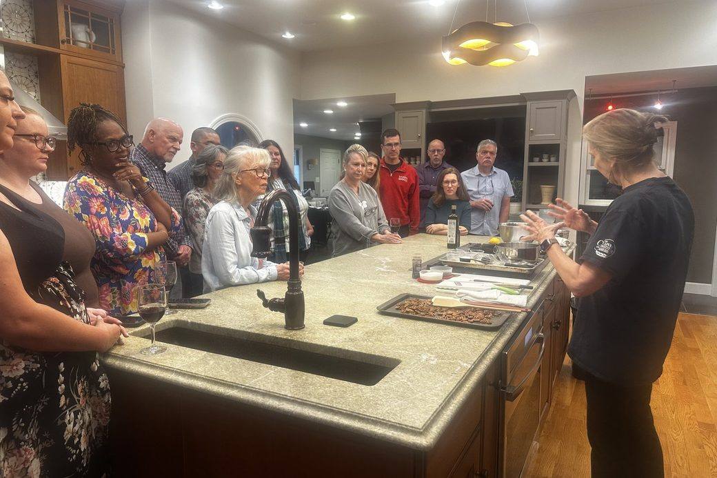 A chef demonstration at The Kitchen Specialist