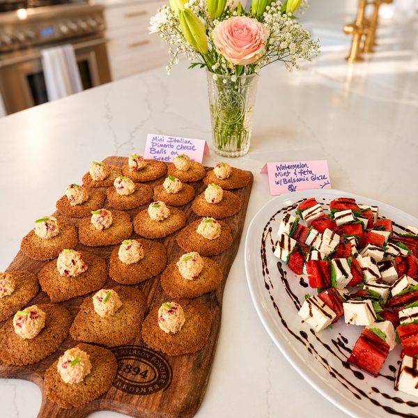Appetizer boards for a vacation gathering